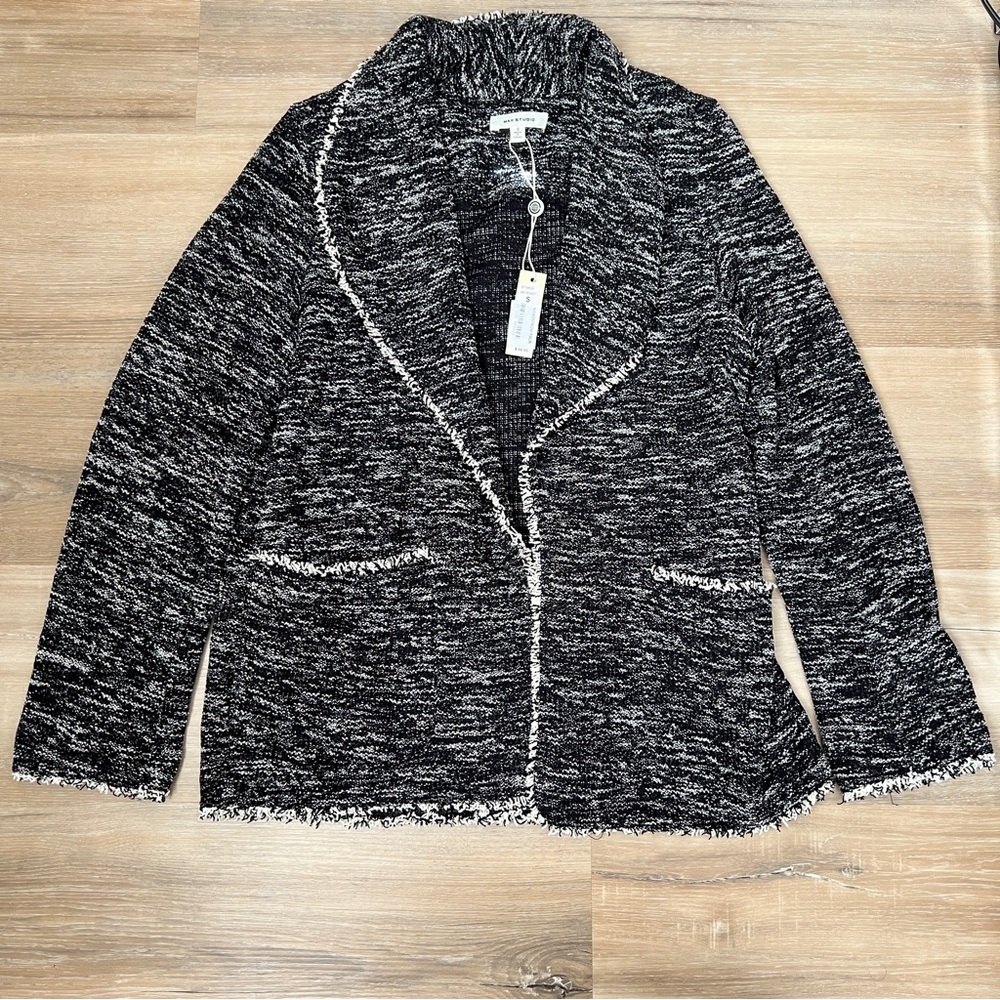 NWT - Max Studio Tweed Open Front Jacket - Size S
